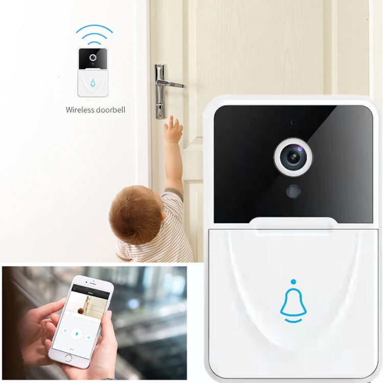 DoorBell X3 VGA WiFi Smart Video Doorbell with Chime, Support Night Vision(White) Eurekaonline