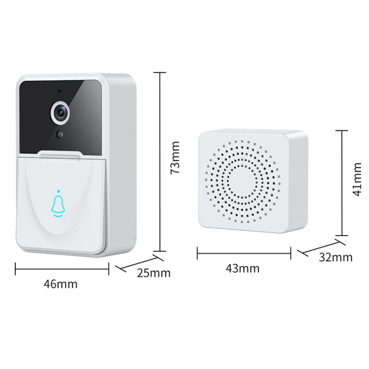 DoorBell X3 VGA WiFi Smart Video Doorbell with Chime, Support Night Vision(White) Eurekaonline
