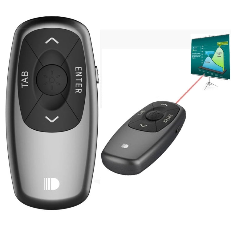 Doosl DSIT011 2.4GHz Mini Rechargeable PowerPoint Presentation Remote Control, Control Distance: 100m(Black) Eurekaonline