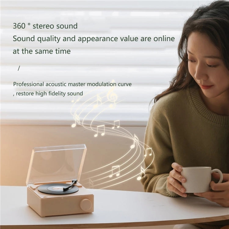 Duosi X11 Vinyl Atomic Retro Bluetooth Speaker Desktop Creative Alarm Clock(Green) Eurekaonline