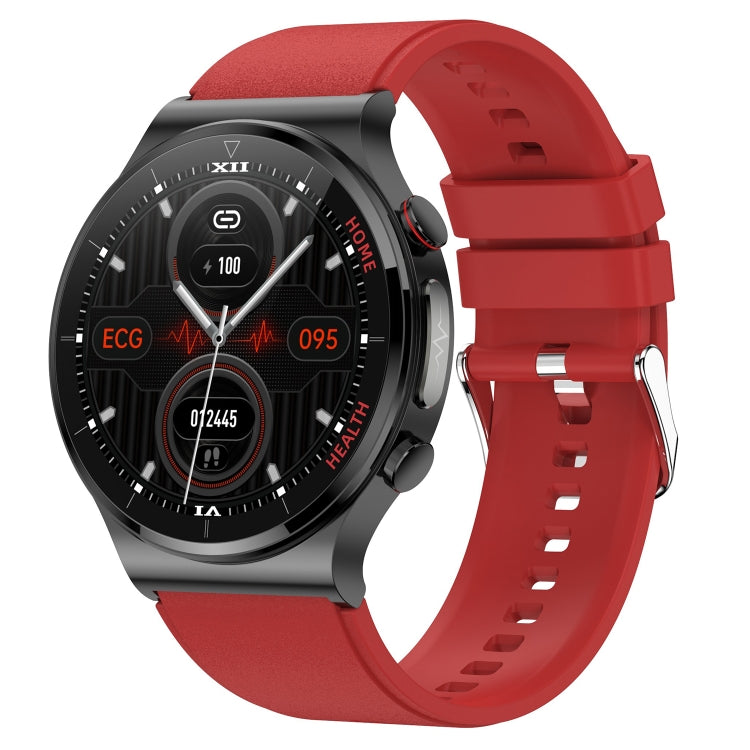 E300 1.32 Inch Screen TPU Watch Strap Smart Health Watch Supports Body Temperature Monitoring, ECG monitoring blood pressure(Red) Eurekaonline