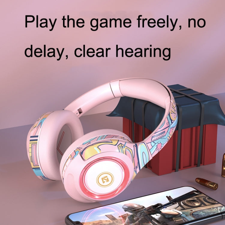 EL-A2 Gaming Ambient Light Folding Wireless Bluetooth Headset(Black) Eurekaonline