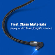 EMK 90 Degree Swivel Adjustable Right Angled 360 Degrees Rotatable Plug Nylon Woven Mesh Optical Audio Cable, Cable Length:2m(Black) Eurekaonline