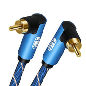 EMK Dual 90-Degree Male To Male Nylon Braided Audio Cable, Cable Length:5m(Blue) Eurekaonline