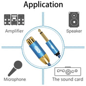 EMK KN603 2Pin 6.5mm Canon Line Balanced Audio Microphone Line,Cable Length: 5m(Blue) Eurekaonline