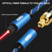 EMK Male To Female SPDIF Paired Digital Optical Audio Extension Cable, Cable Length: 3m (Blue) Eurekaonline