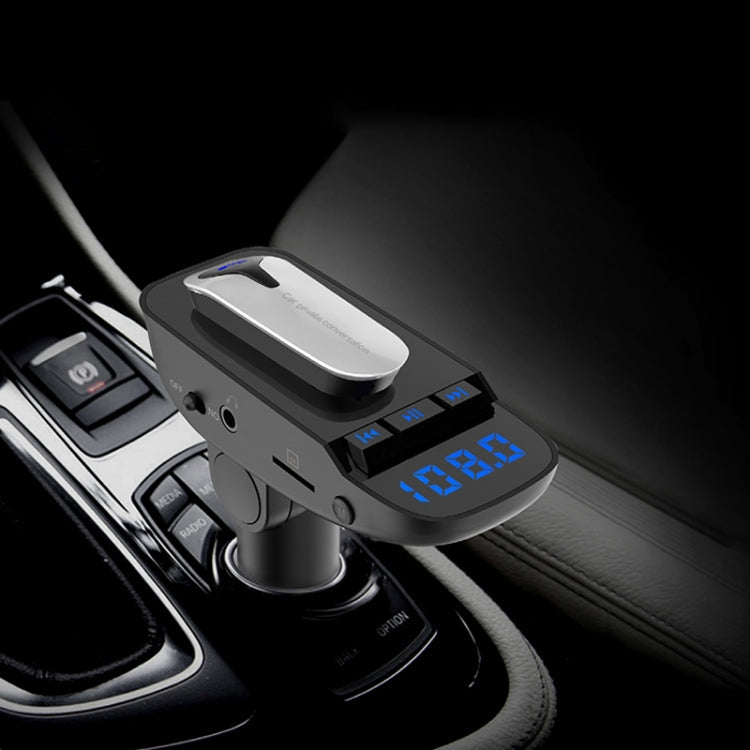 ER9 2 in 1 Hands-Free Calling Car Kit Wireless Bluetooth Headset Dual USB Charger FM Transmitter MP3 Music Player Eurekaonline