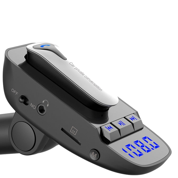 ER9 2 in 1 Hands-Free Calling Car Kit Wireless Bluetooth Headset Dual USB Charger FM Transmitter MP3 Music Player Eurekaonline