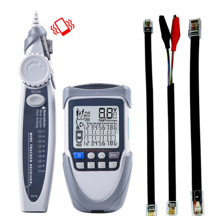 ET613 Network Cable Tester Wire Tracker Battery Voltage POE Test Multi-function Cable Tester Eurekaonline