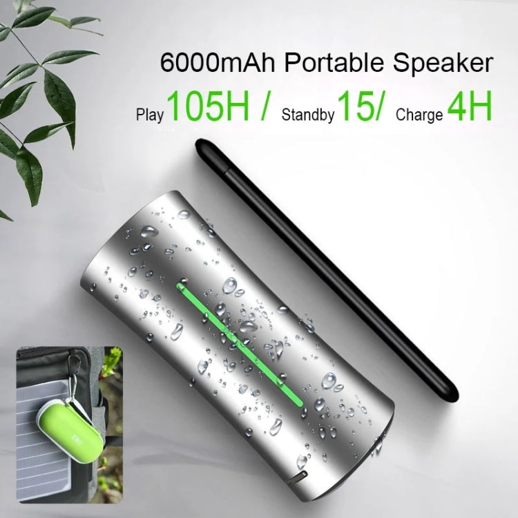EWA A115 Portable Metal Bluetooth Speaker 105H Power Hifi Stereo Outdoor Subwoofer(Blue) Eurekaonline