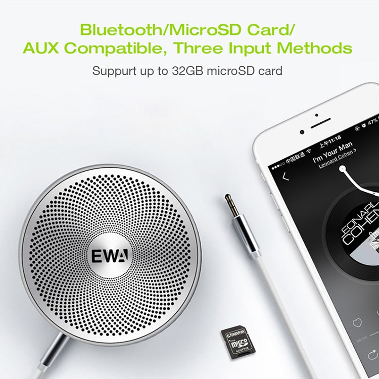 EWA A2 Pro Metal Speaker Outdoor Waterproof Bluetooth Sound Bass Speaker(Blue) Eurekaonline