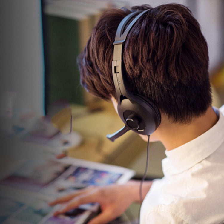 Edifier K800 Desktop Computer Gaming Headset with Microphone, Cable Length: 2m, Style:Single Hole Eurekaonline