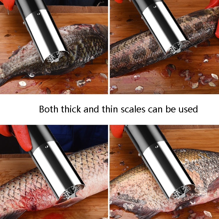 Electric Fish Scale Scraper Household Automatic Wireless Scraping Tool CN Plug Red Single Battery+Cutter Head Eurekaonline