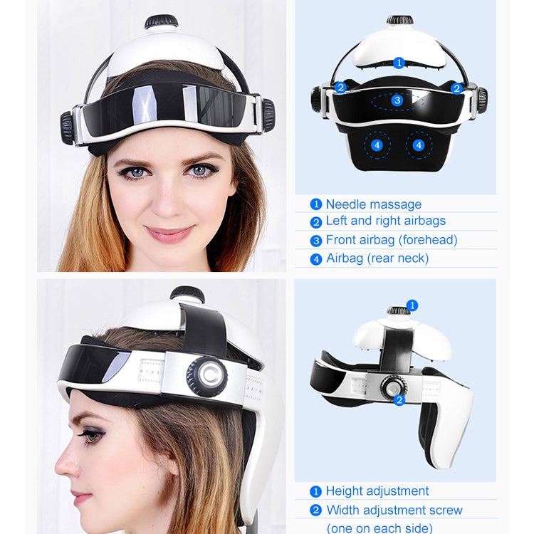 Electronic Air Pressure Head Massager, Relaxed Music Helmet Massager, US Plug Eurekaonline