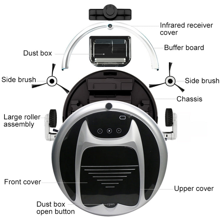 FD-3RSW(IB)CS 800Pa Suction Smart Household Vacuum Cleaner Clean Robot with Remote Control Eurekaonline