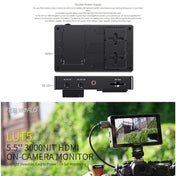 FEELWORLD LUT5 5.5 inch Ultra High Bright 3000nit Touch Screen DSLR Camera Field Monitor (Black) Eurekaonline