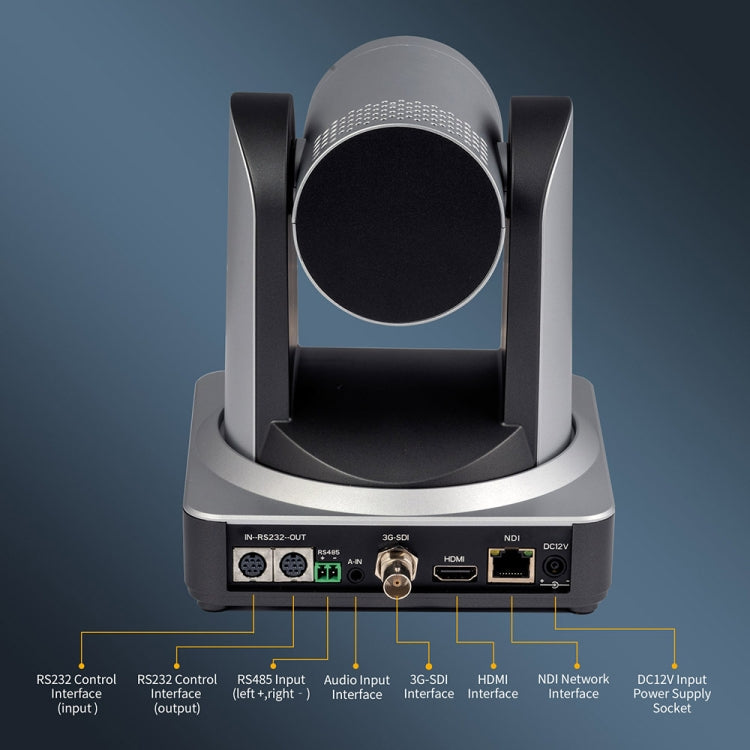 FEELWORLD NDI20X Simultaneous 20X Optical Zoom Live Streaming PTZ Camera, EU and US Plug Eurekaonline
