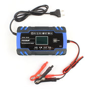 FOXSUR 12V-24V Car Motorcycle Truck Repair Battery Charger AGM Charger, EU Plug (Blue) Eurekaonline