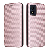 For Alcatel 1B 2022 Carbon Fiber Texture Flip Leather Phone Case(Pink) Eurekaonline