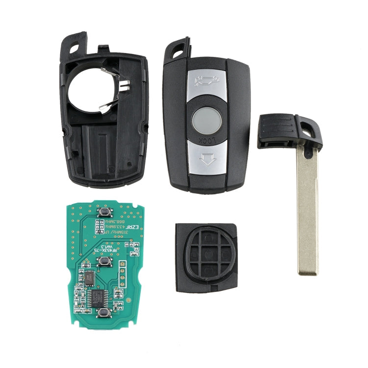 For BMW CAS3 Intelligent Remote Control Car Key with Integrated Chip & Battery, Frequency: 868MHz Eurekaonline