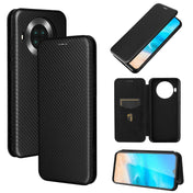 For Cubot Note 20 Carbon Fiber Texture Horizontal Flip TPU + PC + PU Leather Case with Card Slot(Black) Eurekaonline