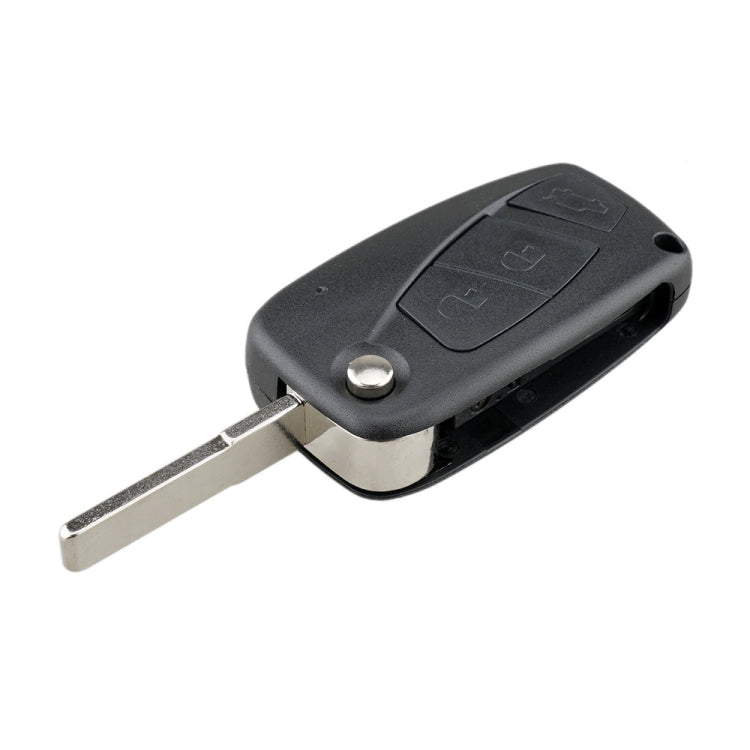 For FIAT Car Keys Replacement 3 Buttons Car Key Case with Side Battery Holder (Black) Eurekaonline