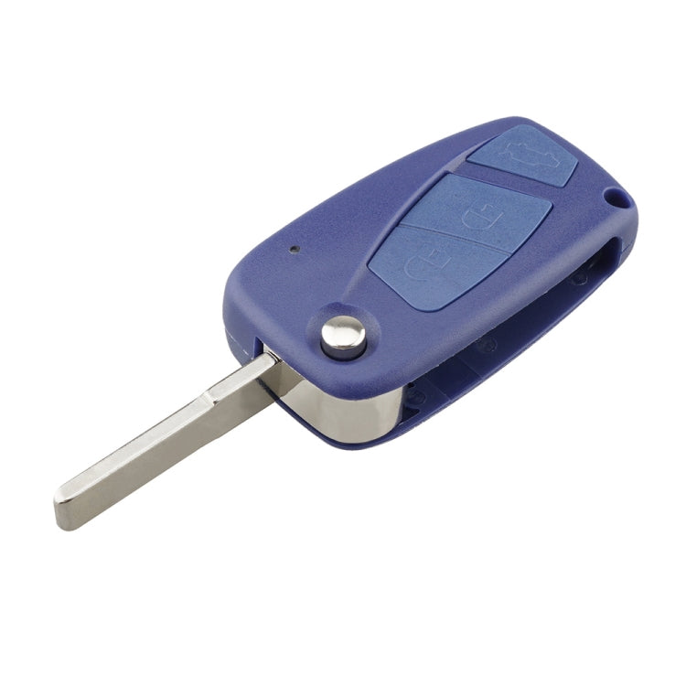 For FIAT Car Keys Replacement 3 Buttons Car Key Case with Side Battery Holder (Blue) Eurekaonline