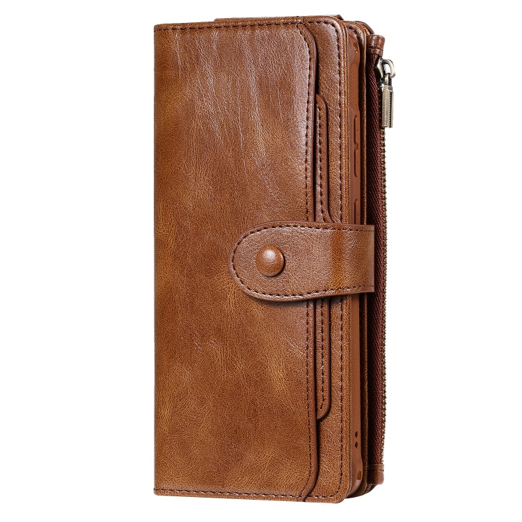 For Galaxy S20 Ultra Multifunctional Retro Detachable Magnetic Horizontal Flip Leather Case with Card Slots & Holder & Wallet & Photo Frame(Brown) Eurekaonline