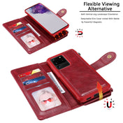 For Galaxy S20 Ultra Multifunctional Retro Detachable Magnetic Horizontal Flip Leather Case with Card Slots & Holder & Wallet & Photo Frame(Red) Eurekaonline