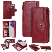 For Galaxy S20 Ultra Multifunctional Retro Detachable Magnetic Horizontal Flip Leather Case with Card Slots & Holder & Wallet & Photo Frame(Red) Eurekaonline