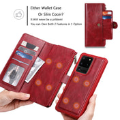 For Galaxy S20 Ultra Multifunctional Retro Detachable Magnetic Horizontal Flip Leather Case with Card Slots & Holder & Wallet & Photo Frame(Red) Eurekaonline