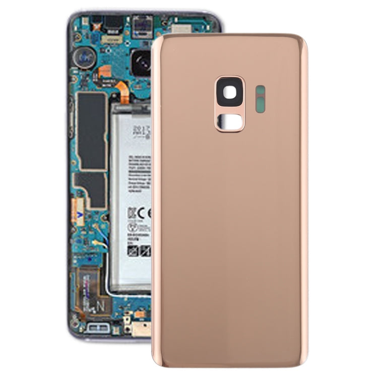 For Galaxy S9 Battery Back Cover with Camera Lens (Gold) Eurekaonline