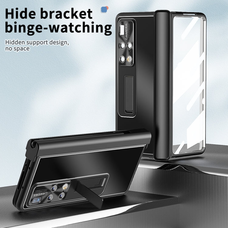 For Hauwei Mate X2 Aluminum Alloy Double Hinge Shockproof Phone Protective Case(Black) Eurekaonline