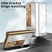 For Hauwei Mate X2 Aluminum Alloy Double Hinge Shockproof Phone Protective Case(Silver Gold) Eurekaonline