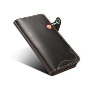 For Huawei Mate 20 Denior Oil Wax Cowhide Magnetic Button Horizontal Flip Leather Case with Card Slots & Wallet(Black) Eurekaonline