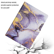 For Huawei MatePad T10s Marble Pattern Leather Tablet Case(Purple) Eurekaonline