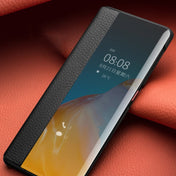 For Huawei P40 Pro QIALINO Litchi Texture Side Window View Leather Phone Case(Orange) Eurekaonline