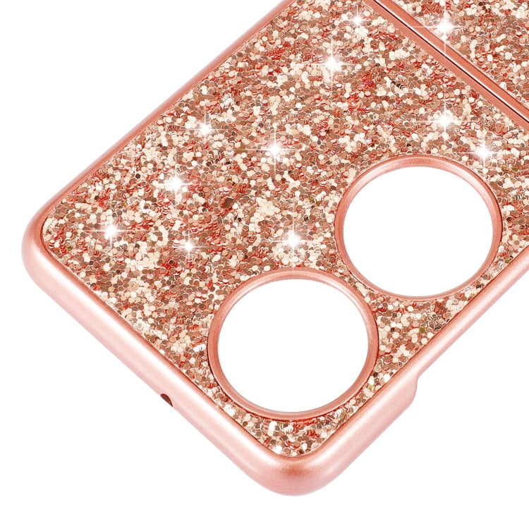 For Huawei P50 Pocket Glitter Powder Shockproof TPU Folding Phone Case(Silver) Eurekaonline