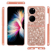 For Huawei P50 Pocket Glitter Powder Shockproof TPU Folding Phone Case(Silver) Eurekaonline