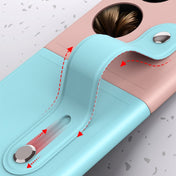 For Huawei P50 Pocket Skin Contrast Wristband Holder Folding Phone Case(Ice Blue + Dark Blue) Eurekaonline