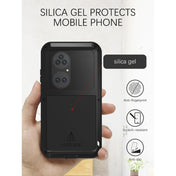 For Huawei P50 Pro LOVE MEI Metal Shockproof Waterproof Dustproof Protective Phone Case without Glass(Red) Eurekaonline