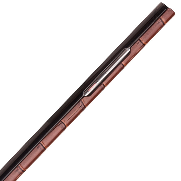 For Huawei P50 QIALINO Crocodile Pattern Side Window View Genuine Leather Phone Case(Brown) Eurekaonline