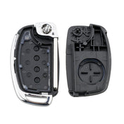 For Hyundai 4-button Folding Car Key Shell with Metal Edge Solaris ix35 ix4 Santa Eurekaonline