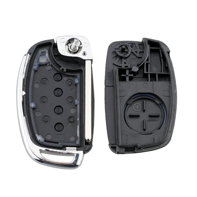For Hyundai 4-button Folding Car Key Shell with Metal Edge Solaris ix35 ix4 Santa Eurekaonline