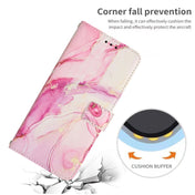 For Infinix Note 12 G96 Crossbody Painted Marble Pattern Leather Phone Case(Rose Gold) Eurekaonline