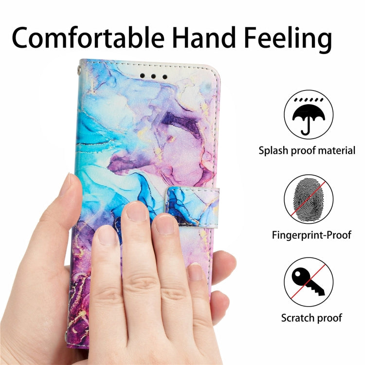For Infinix Note 12 VIP Crossbody Painted Marble Pattern Leather Phone Case(Pink Purple) Eurekaonline