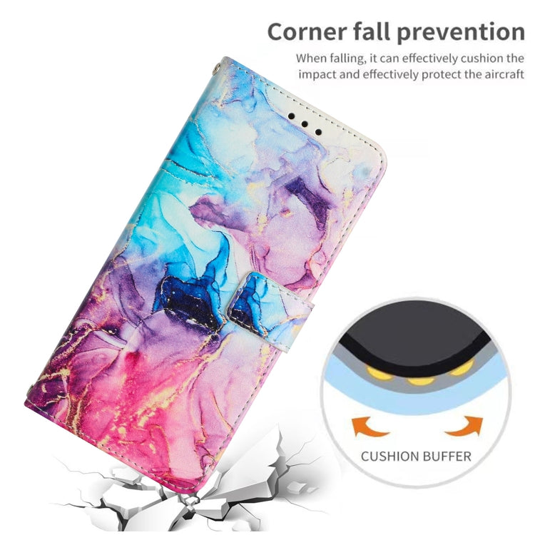 For Infinix Note 12 VIP Crossbody Painted Marble Pattern Leather Phone Case(Pink Purple) Eurekaonline