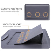 For MacBook 15 / 16 inch PU Leather 4 in 1 Laptop Bag with Functional Bracket(Black) Eurekaonline