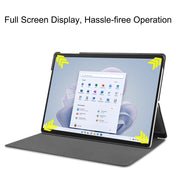 For Microsoft Surface Pro 9 Custer Painted 3-Fold Holder Leather Tablet Case(Milky Way Nebula) Eurekaonline