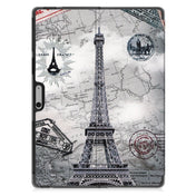 For Microsoft Surface Pro 9 JUNSUNMAY Custer Painted Stand Leather Tablet Case(Retro Tower) Eurekaonline